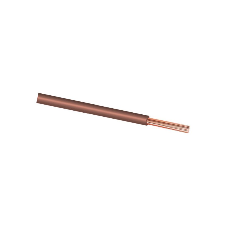 Monteringstrd stiv brun 100m 0.50mm&sup2; enkelkoret YV