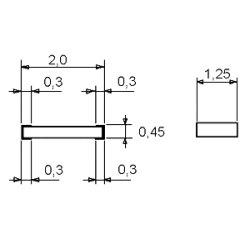 100 OHM 0805 1% MODSTAND SMD