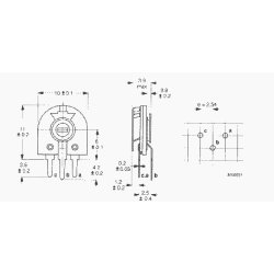 10mm 4.7K Ohm Trimmepotentiometer vertikal