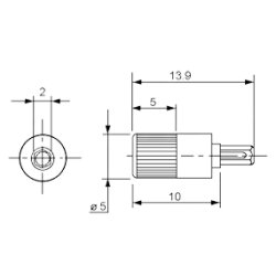 AKSEL FOR 6 KANTTRIMMER 10x4mm