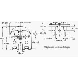18mm Horisontal 1K Ohm trimmepotentiometer