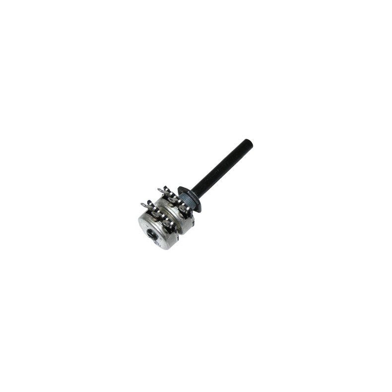 DREJEPOTENTIOMETER STEREO 220K OHMA 6mm AKSEL LINER LODDEJNE