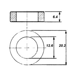 JERNPULVERTOROID T80-2 20.2mm 12.6mm T80-2