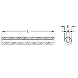 Ferrit rr cylindrisk D=4/d=2/L=5 TUB4/2/5-3B1 Ferroxcube