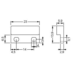 MEDER MAGNET I PLAST MED MONTAGEHOLDER