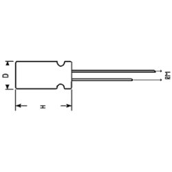 Bipolar elektrolyt 1&micro;F 100Vdc 35Vac radial