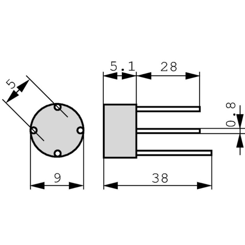 BROKOBLING RUND 380V RMS/2A Diotec B380R