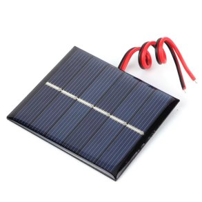 Solcelle 60x55mm 3.0V/185mA 10-15cm kabel
