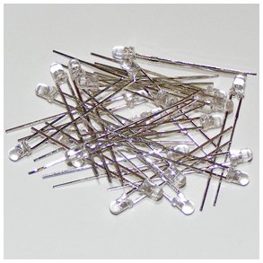 HVID LED 3mm WATER CLEAR 2500mCd 40°