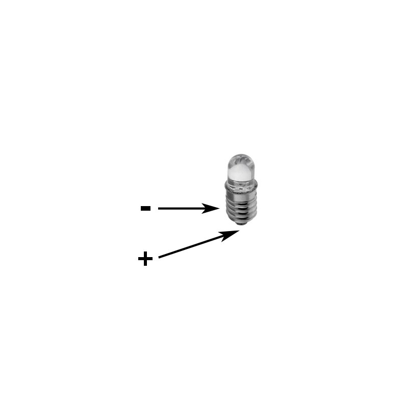 LED E10 LAMPE HVID 12VDC 0.163W max 5LUMEN