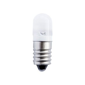 LED E10 LAMPE VARMHVID 24VAC/DC 1.2lm 13mA  10 x 28mm