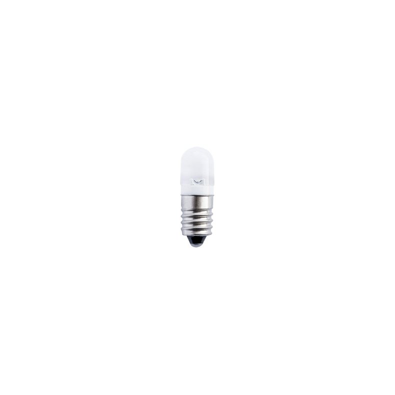 LED E10 LAMPE VARMHVID 24VAC/DC 1.2lm 13mA  10 x 28mm