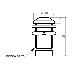 METALREFLEKTOR FOR 5mm LED SPIDS =8 =9.5mm
