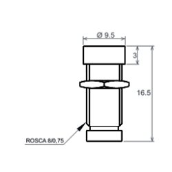 METALREFLEKTOR FOR 5mm LED TRAGTFORMET