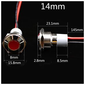 LED I HUS  14mm 5V GUL