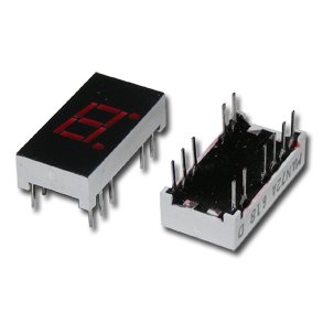 LED 7 SEGMENT RD 7.6mm FLLES ANODE SORT BAGGRUND MAN72A