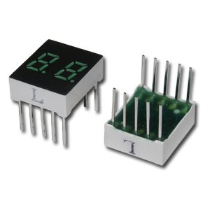 7 SEGMENT GRN DOBBELT 6.4mm  LB-202ML CC