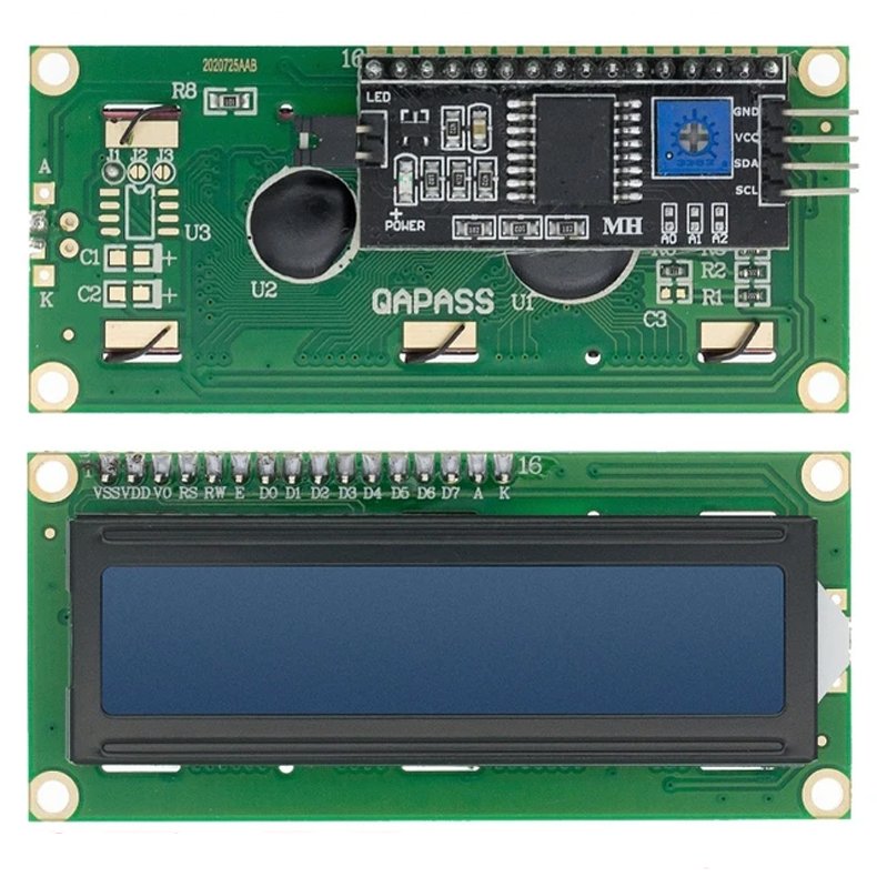 LCD modul Bl/hvid 16X2 m. IIC/IC 5V Interface