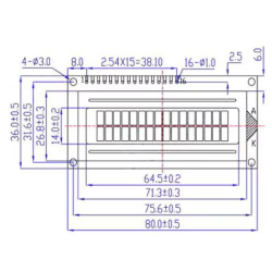 LCD modul Grn/sort 16X2 m. IIC/I&sup2;C 5V Interface