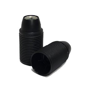 E14 FATNING SORT MED UDVENDIG GEVIND TIL OMLBER