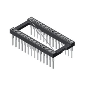 DILSOKKEL m. KONDENSATOR 14 PINS 7.62mm