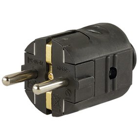 STIKPROP SORT med SIDEJORD - Stikpropper - EL-SUPPLY