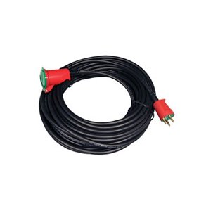 FORLNGERLEDNING m. JORD 10m GUMMIKABEL m. SLAGFASTE DK-STIK