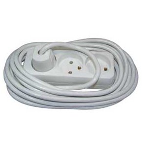 3 HUL STIKDSE HVID m. JORD 1.5m LEDNING