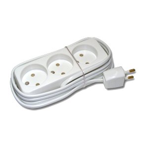 3 HUL STIKDSE HVID 2.5m LEDNING DUMMYJORD