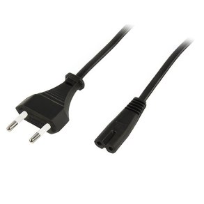 Netledning 0.5m europastik/C7 sort