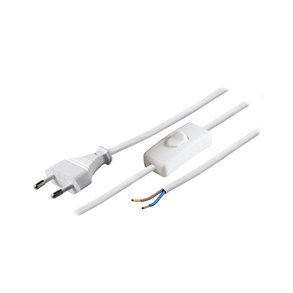 HVID NETLEDNING m.HANSTIK/AFBRYDER 1.5m