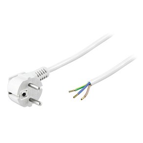 NETLEDNING MED SCHUKO STIK/TOM HVID 2.0m