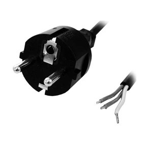 GUMMINETLEDNING MED LIGE SCHUKO STIK 2m