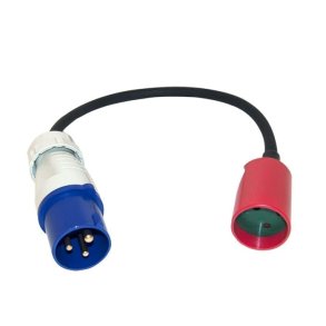 CEE ADAPTER HAN - DK HUN m.JORD m.KABEL