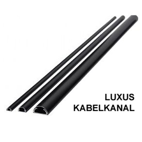 KABELKANAL SORT ALUMINIUM 12mm-L 75CM