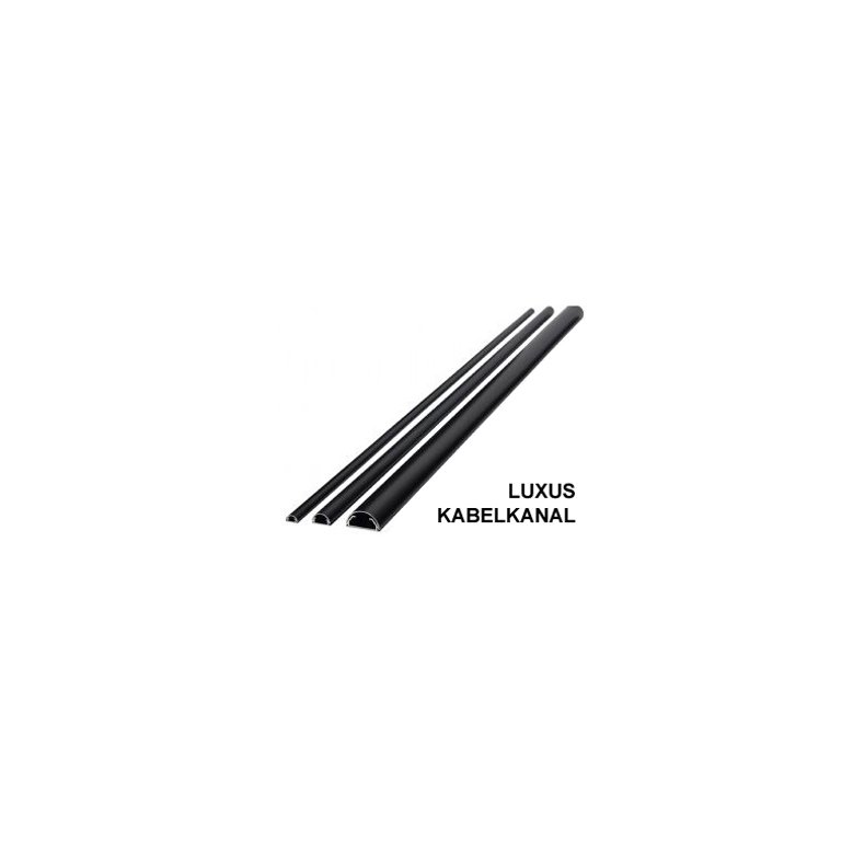 KABELKANAL SORT ALUMINIUM 12mm-L 150cm