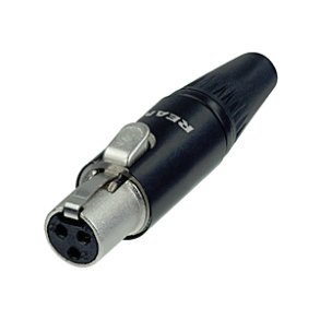 MINI XLR HUN 3pl SORT REAN/NEUTRIK RT3FC-B