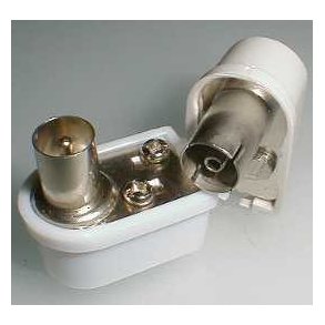 COAX VINKELSTIK HAN  9/2 HVID