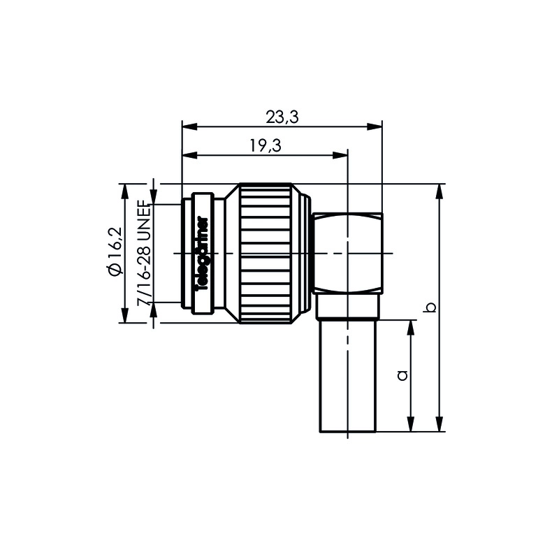 TNC hanstik crimp 90 vinkel J01010A0006