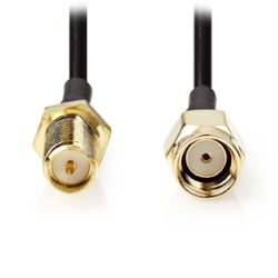 SMA reverse forlngerkabel 3.0m 50 Ohm