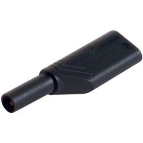 SIKKERHEDSBANANSTIK HIRSCHMANN 4mm SORT SKRUE 1000VAC 1000VDC 24A