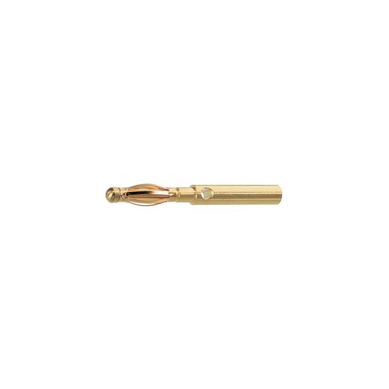 Bananaplug 2mm brass f. soldering. Stubli, 22.1004