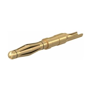 Bananstik 2mm forgyldt f. lodning. Stäubli 22.1040