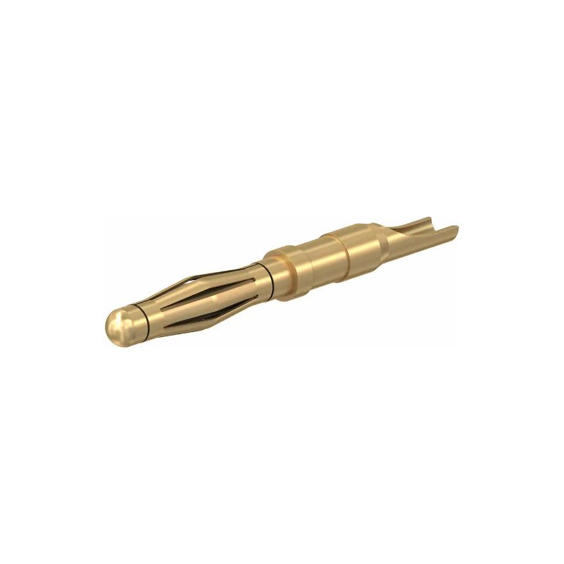 Bananaplug 2mm brass f. soldering. Stubli