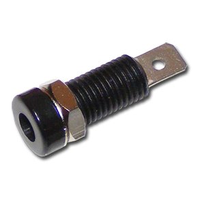 BANANBSNING ISOLERET 4mm SORT 25A