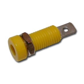 BANANBSNING ISOLERET 4mm GUL 25A