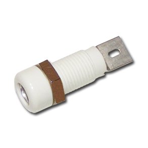 BANANBSNING ISOLERET 4mm HVID 25A