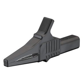 ALLIGATORNB ISOLERET 1KV/32A 4mm SIKKERHEDSSTIK SORT