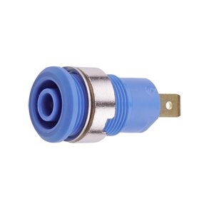 Sikkerhedsbsning SLB4-F 4mm Bl CAT III Spade 4.8mm 24A