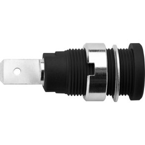 SIKKERHEDSBSNING SORT 32A LANG GEVIND CAT III 4mm SPADE 6.3mm